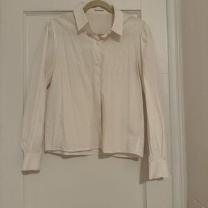 Reformation Cream Button Down Shirt